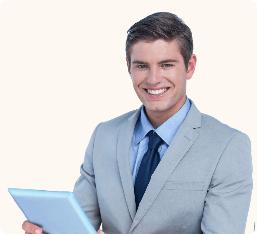 Business owner and employee shaking hands